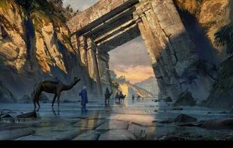 Wallpaper The Way Rocks Gates Caravan Old Gate Image For