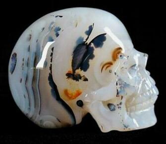 Translucent Agate Crystal Skull Wallpaper