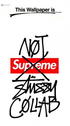 Not Supreme Stussy Collab Wallpaper Teahub Io