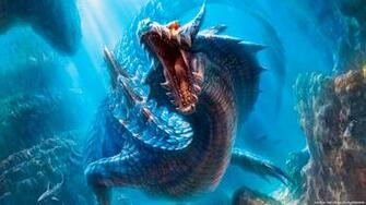Sea Monster Fantasy Wallpaper Wallpaperin4k Net