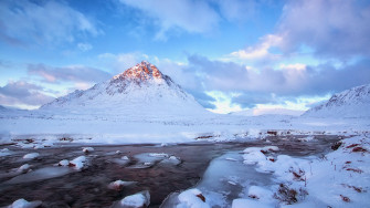 Snow Mountains Winter Scenery 4k Resolution HD Wallpaper