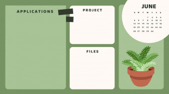 Cute Desktop Organizer Wallpaper