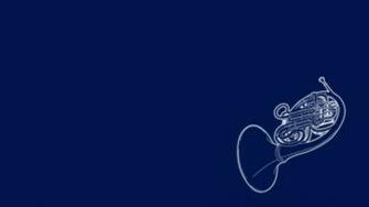 Blue French Horn Wallpaper Wall Jpg