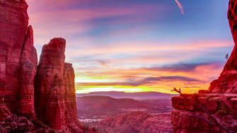 Sunset Cathedral Rock Sedona Arizona Desktop HD Wallpaper For