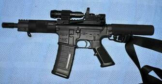 Ar15 Pistol 7in Bbl Laser Halo Sights Wallpaper