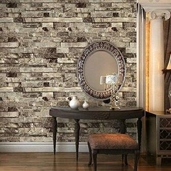 Faux Brick Stone Textured Wallpaper Roll Multi Color 3d Decor Blocks