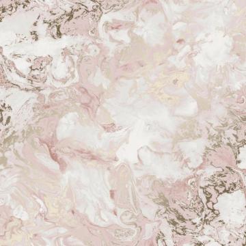 Liquid Marble Wallpaper Pink Gold I Love
