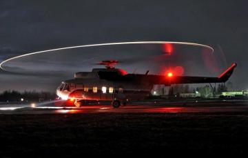 Wallpaper Night Helicopter Screws Blades Image For Desktop