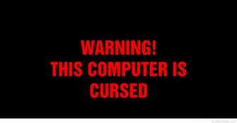 Computer Is Cursed Funny Quotes Wallpaper Sheet