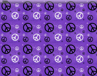 Purple Peace Signs Background