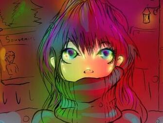Rainbow Anime Wallpaper