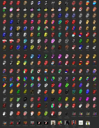Rolling Stones Tongue Icons By Vippe1