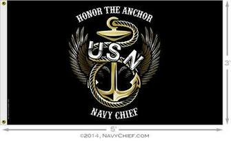 Navychief Honor The Anchor Navy Chief Flag X