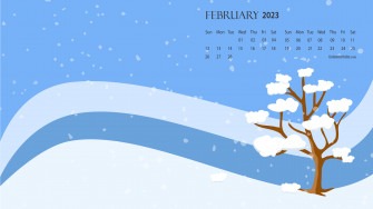 February Desktop Wallpaper Calendar Calendarlabs