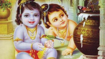 Little Krishna Balarama Image Hindu Gods And Goddesses