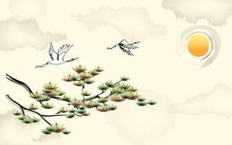 Flying Storks Wallpaper