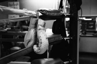 Monochrome Boxing Ring Wallpaper