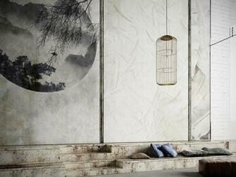 Wallpaper With Floral Pattern Washi Fusuma Collection By Glamora