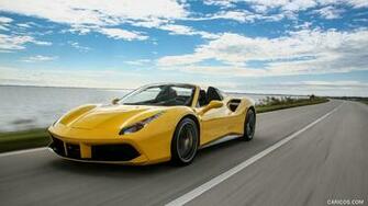 Ferrari Spider Yellow Front HD Wallpaper