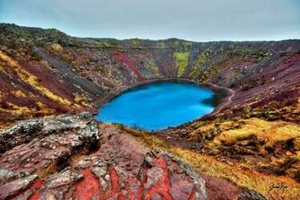 Kerid Volcanic Crater Iceland Lake Nature Photography