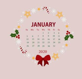 iPhone January Wallpaper Calendar