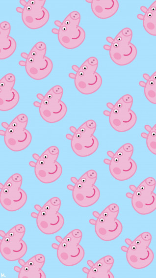 Faces Of Peppa Pig iPhone Wallpaper
