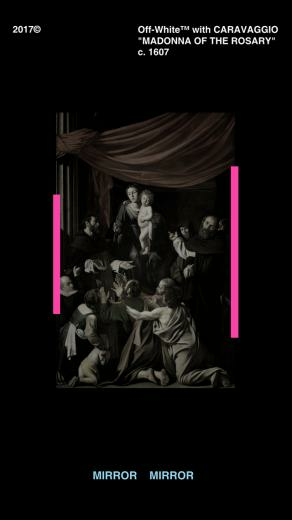 Streetwear Off White Caravaggio Wallpaper Face In