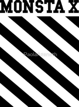Monsta X Off White Inspired Logo Stickers By