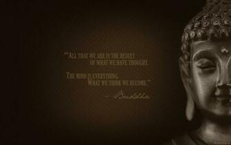 Wallpaper With Positive Quote By Lord Buddha What We Think Become