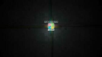 Zwarte Microsoft Windows Achtergrond HD Wallpaper