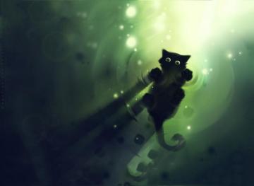 Abstract Kitten Wallpaper Cute Black Cat