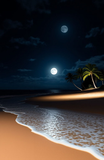 Beach Moon Wallpaper