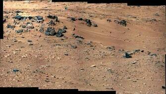 Dune Where Mars S Sandy Soil Has Blown Up Against A Rock Formation