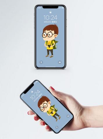 Cute Boy Mobile Phone Wallpaper Background Image