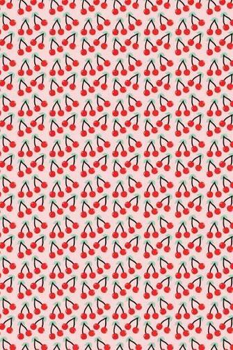 Seamless Pattern Designs By Brianna Knopf Cherries iPhone