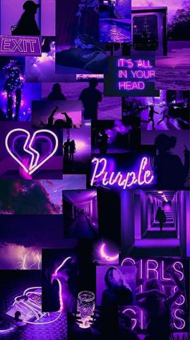 Wallpaper Fondosdepantalla Morado Purple Purpleneon Papel De
