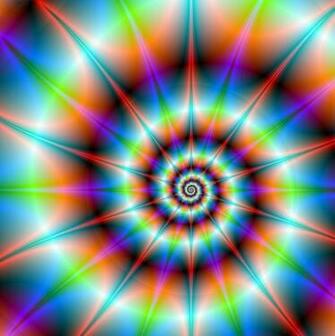 Tie Dye Spiral Fractal By Jadisofeternity