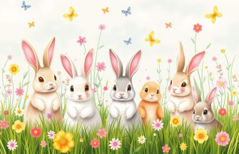 Cute Bunnies Wallpaper