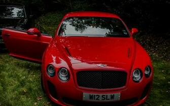 Wallpaper Bentley Continental Gt Red Front