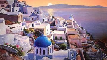 Santorini Wallpaper Top Greece HD Desktop