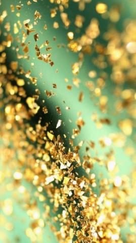 Samsung Gold Wallpaper Water Glitter Turquoise Macro Photography