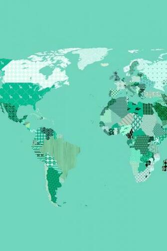 HD Green World Map Apple iPhone Wallpaper Background