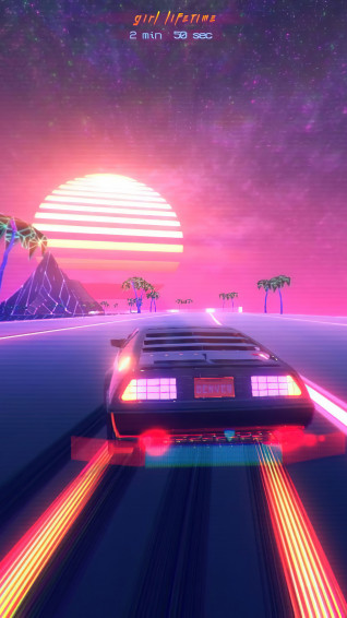 Outrun Sunset Retrowave Synthwave HD 4k Wallpaper
