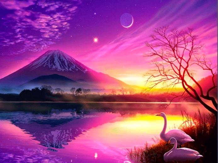 Wallpaper Volcano Pink