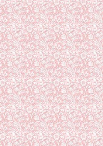 X A4 Printed Sheet Of Pink Lace Design Decor Icing