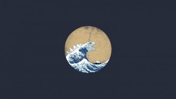 Godzilla Wave R Wallpaper