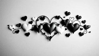 Black And White Heart Wallpaper