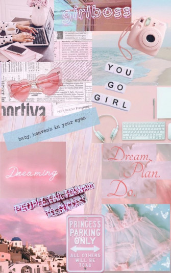 Mood Board Girlboss Moodboard Pastelpink Girl Boss Wallpaper