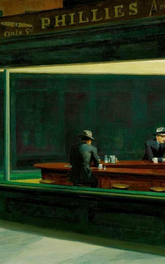 Artwork Nighthawks At The Diner HD Wallpaper Art Fantasy