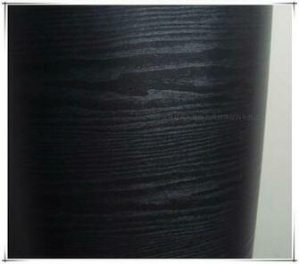 Black Wood Grain Paper Wallpaper For Furniture Kitchen Cabinet Pvc